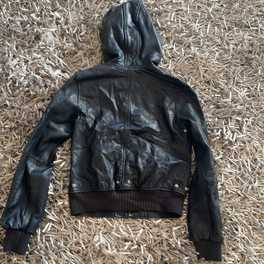 Mike & Chris Thick leather hoodie - Picture 5 of 5